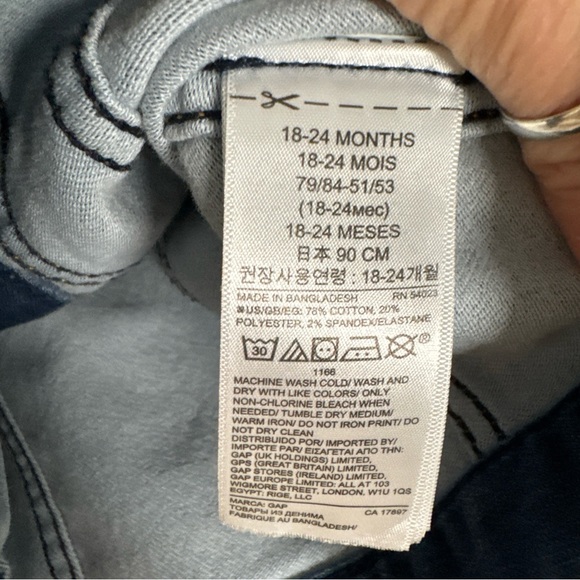 Baby Gap Denim Jacket Sizes 18-24M Jean Trucker GAP For Good Unisex Toddler EUC - Picture 9 of 9